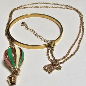 Vintage MONET Bangle & HOT AIR BALLOON Necklace